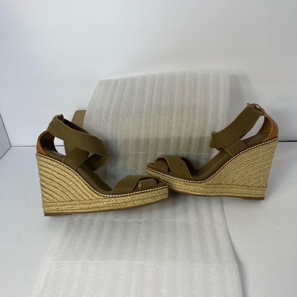 Tory Burch Khaki Espadrille Sandals